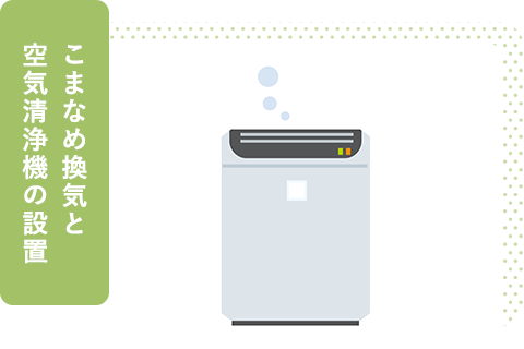 こまなめ換気と空気清浄機の設置