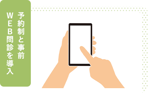 予約制と事前WEB問診を導入