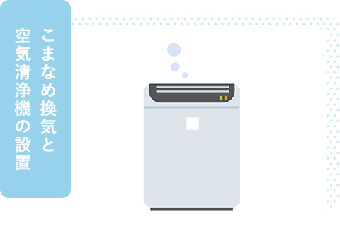 こまなめ換気と空気清浄機の設置